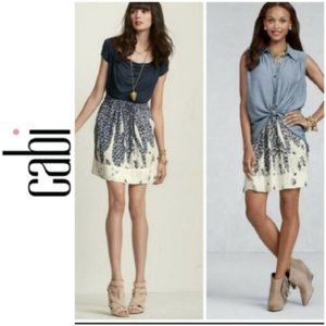 CAbi Bella Leopard Animal Print Short Skirt Style #401 Size XS Pockets